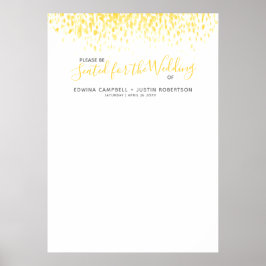 Poster Arte abstrata amarela modelo em branco gráfico de 