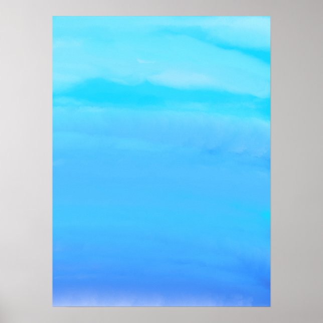 Poster Arte abstrata azul como o céu (Frente)