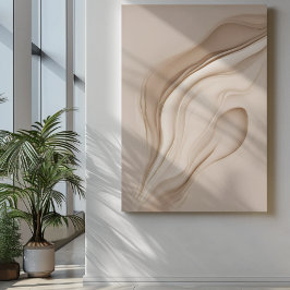 Poster Arte abstrata bege contemporânea trendy
