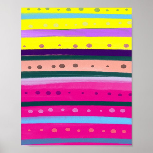 Poster Arte abstrata boêmia colorida (Frente)