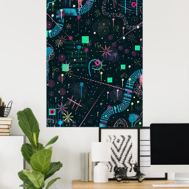 Poster Arte Abstrata: Céus de Inverno