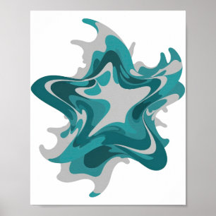 Poster Arte abstrata cinza chique Design Moderno