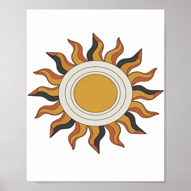 Poster Arte abstrata cinza divertida Design (Frente)