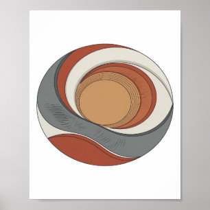 Poster Arte abstrata cinza WITTY Design gráfico v2