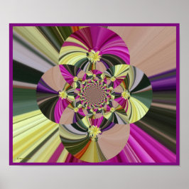 Poster Arte Abstrata Colorida Psicodélica
