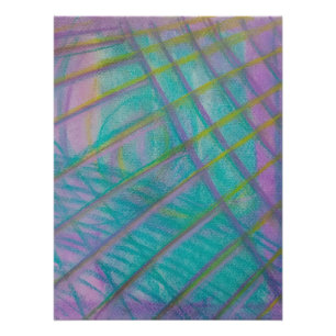 Pôster Arte abstrata colorida única P34