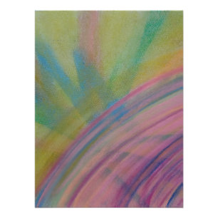 Pôster Arte abstrata colorida única P9