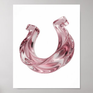 Poster Arte abstrata cor-de-rosa WITTY Design abstrato