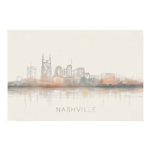 Arte Abstrata da Silhueta de Nashville Tennessee