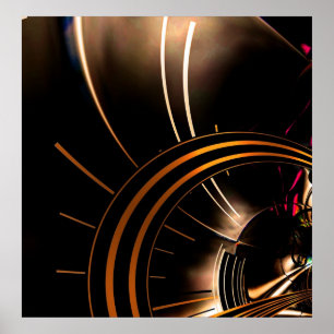 Poster Arte Abstrata de Cartaz Espaço Dourado