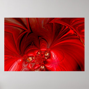 Pôster Arte Abstrata de Cartaz Estágio Vermelho 3