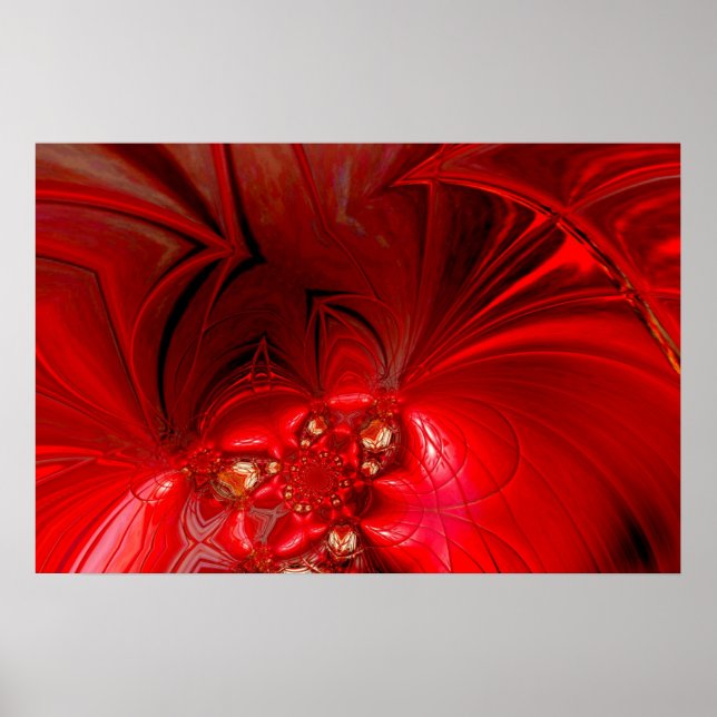 Pôster Arte Abstrata de Cartaz Estágio Vermelho 3 (Frente)