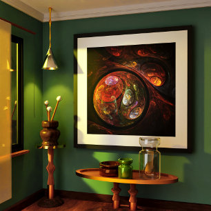 Poster Arte abstrata de conexão fluida