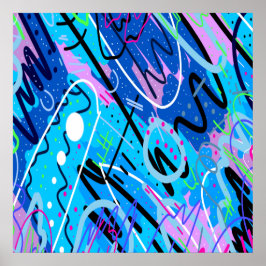 Poster Arte abstrata de constelações