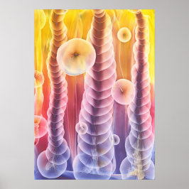 Poster Arte abstrata de fantasia pintada à mão