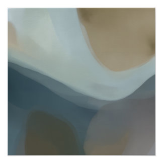 Pôster Arte Abstrata de Horizonte Suave