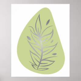 Poster Arte abstrata de linha de planta