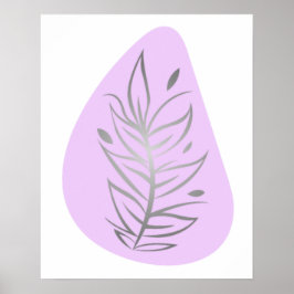 Poster Arte abstrata de linha de planta