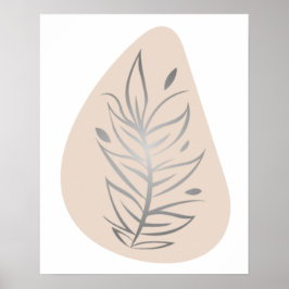 Poster Arte abstrata de linha de planta