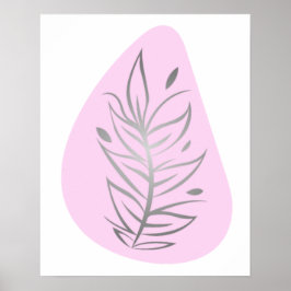 Poster Arte abstrata de linha de planta