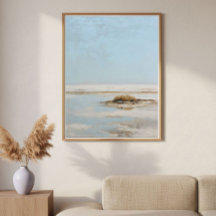 Arte Abstrata de Paisagem Minimalista de Planície