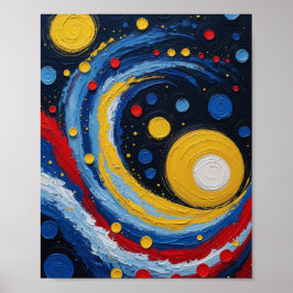 Poster Arte Abstrata de Redemoinho Cósmico