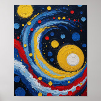 Poster Arte Abstrata de Redemoinho Cósmico