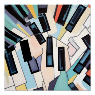 Pôster Arte abstrata de teclas de piano