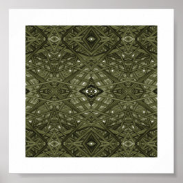 Poster Arte Abstrata de Tinta Alcoólica Amarela Labirínti