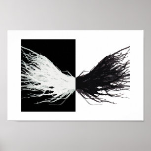 Poster Arte Abstrata de Tinta Alcoólica Asas Abstratas Al