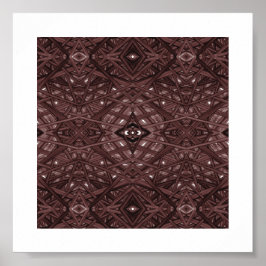 Poster Arte Abstrata de Tinta Alcoólica Labirinto Vermelh