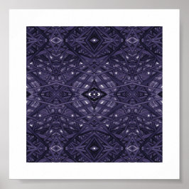Poster Arte Abstrata de Tinta Alcoólica Roxa Labiríntica