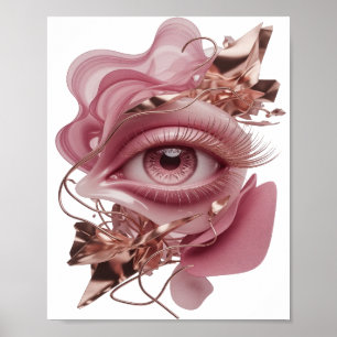 Poster Arte abstrata dourada que chama a atenção DESIGN A