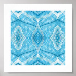 Poster Arte Abstrata em Aquarela Azul Psychomachia