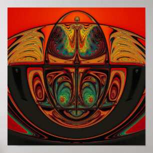 Poster Arte abstrata em estilo Art Nouveau