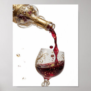 Poster Arte Abstrata em Ouro Fresco Design