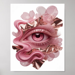 Poster Arte abstrata em ouro limpo Design
