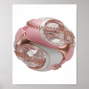 Poster Arte abstrata em prata brilhante DESIGN MODERNO