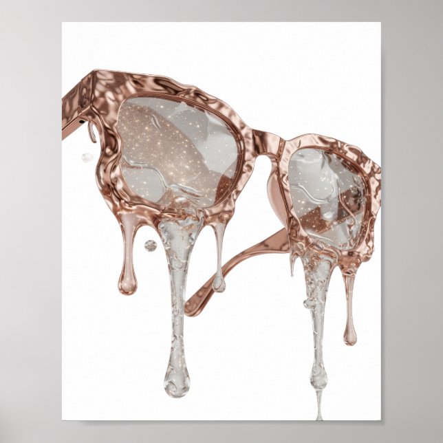Poster Arte abstrata em prata DESIGN (Frente)