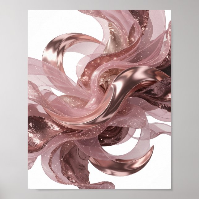 Poster Arte abstrata em prata DESIGN (Frente)
