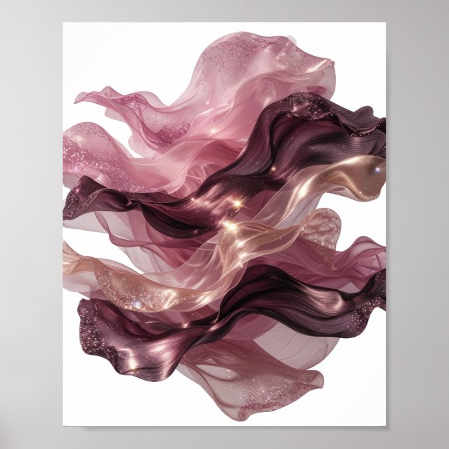 Poster Arte abstrata em prata DESIGN (Frente)