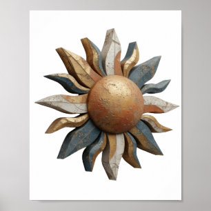 Poster Arte abstrata em prata legal Design v2