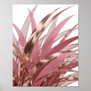 Poster Arte abstrata em prata ousada Design v2