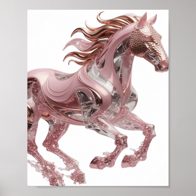 Poster Arte abstrata em prata que chama a atenção Design (Frente)