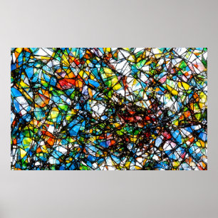 Poster Arte abstrata em vidro partido