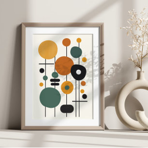 Poster Arte abstrata geométrica moderna colorida