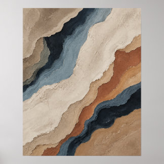 Poster Arte abstrata Harmonia Terra & Água
