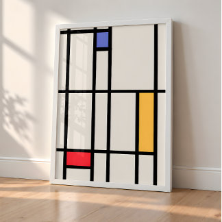 Poster Arte abstrata – inspirada em Mondrian (sem moldura