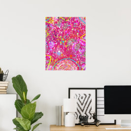 Poster Arte Abstrata Maximalista: a Loja de Doces