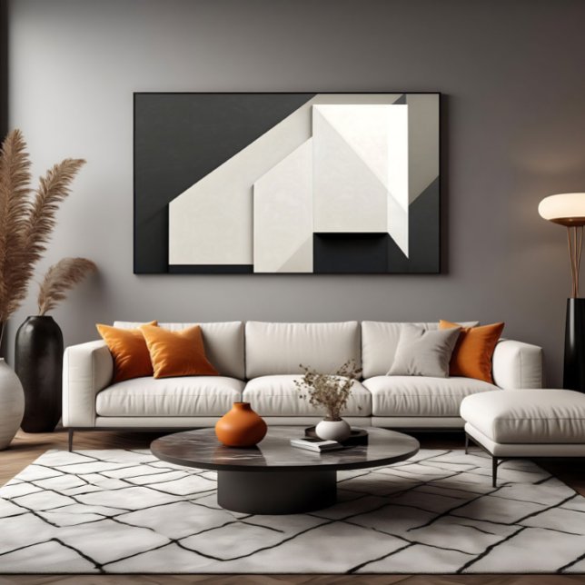 Poster Arte Abstrata Minimalista em Camadas (Criador carregado)